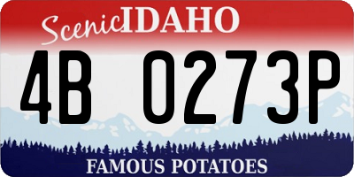 ID license plate 4B0273P