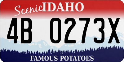 ID license plate 4B0273X