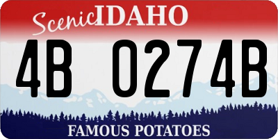 ID license plate 4B0274B