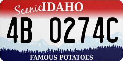 ID license plate 4B0274C