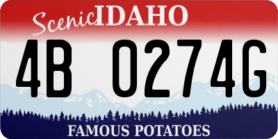 ID license plate 4B0274G