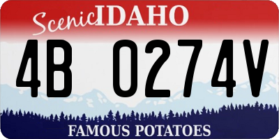 ID license plate 4B0274V