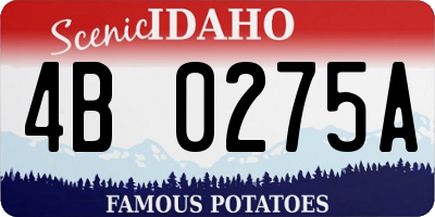 ID license plate 4B0275A