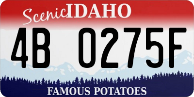 ID license plate 4B0275F