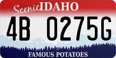 ID license plate 4B0275G