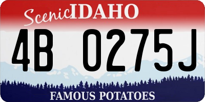 ID license plate 4B0275J