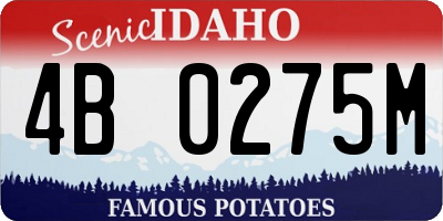 ID license plate 4B0275M