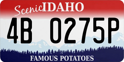 ID license plate 4B0275P
