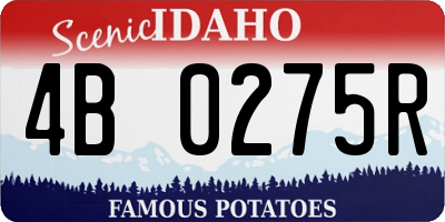 ID license plate 4B0275R