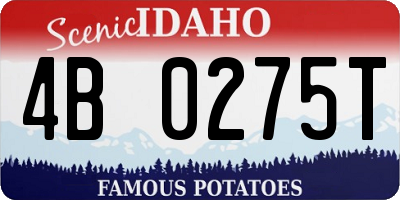 ID license plate 4B0275T