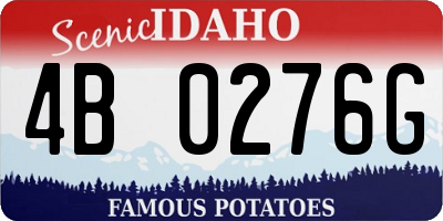 ID license plate 4B0276G