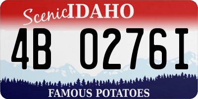 ID license plate 4B0276I