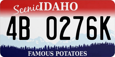 ID license plate 4B0276K