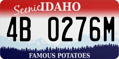 ID license plate 4B0276M