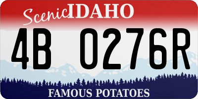 ID license plate 4B0276R