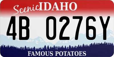 ID license plate 4B0276Y