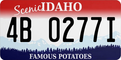 ID license plate 4B0277I