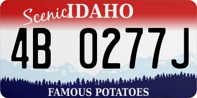 ID license plate 4B0277J