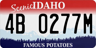 ID license plate 4B0277M