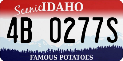 ID license plate 4B0277S
