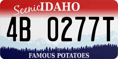 ID license plate 4B0277T