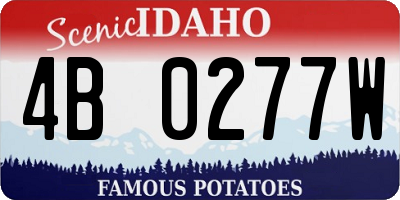 ID license plate 4B0277W
