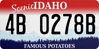 ID license plate 4B0278B