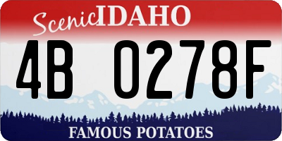 ID license plate 4B0278F