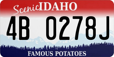 ID license plate 4B0278J