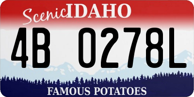 ID license plate 4B0278L