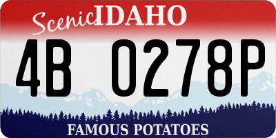 ID license plate 4B0278P