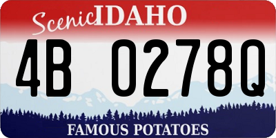 ID license plate 4B0278Q