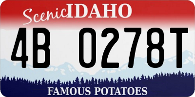 ID license plate 4B0278T