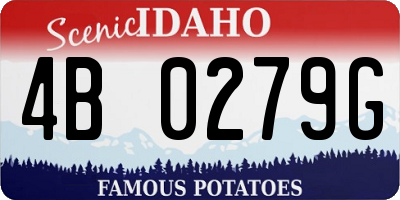 ID license plate 4B0279G