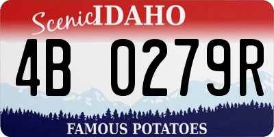 ID license plate 4B0279R