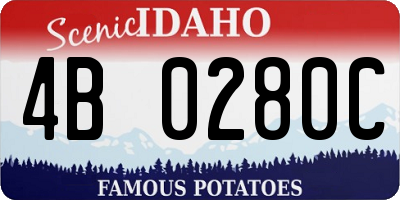 ID license plate 4B0280C
