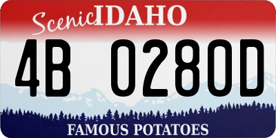 ID license plate 4B0280D