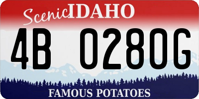 ID license plate 4B0280G