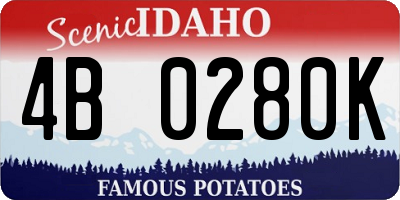 ID license plate 4B0280K
