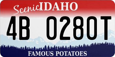 ID license plate 4B0280T