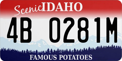 ID license plate 4B0281M