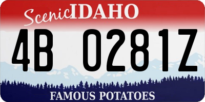 ID license plate 4B0281Z