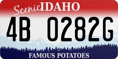 ID license plate 4B0282G