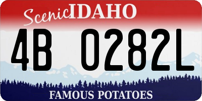 ID license plate 4B0282L