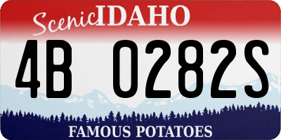 ID license plate 4B0282S