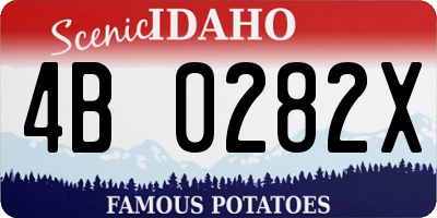 ID license plate 4B0282X