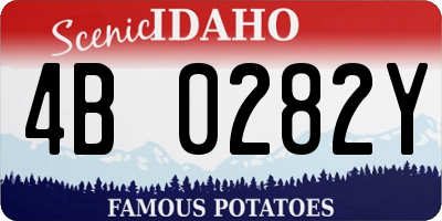 ID license plate 4B0282Y