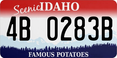ID license plate 4B0283B