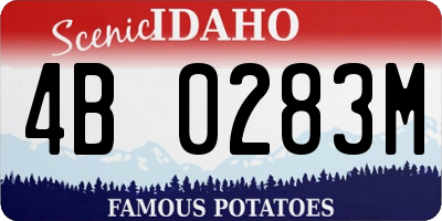 ID license plate 4B0283M