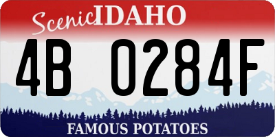 ID license plate 4B0284F